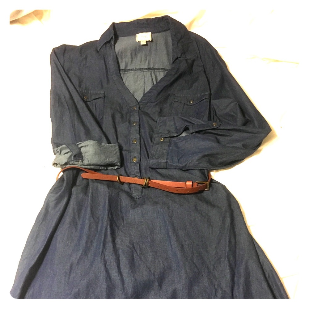 Denim Shirt Dress • EUC